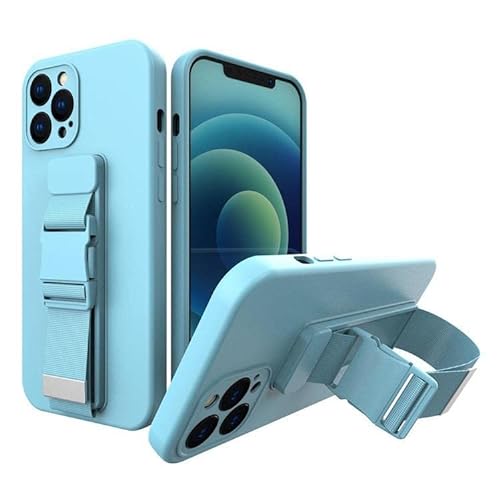 Schutzhülle für iPhone 12, Silikon, Blau von LMobile