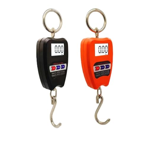 Digitale Hängewaage 200 kg Digitale Kranwaage Industrielle Hängewaage Hochleistungs-Hängehakenwaage aus Edelstahl for Küchenwaagen(Orange) von LNHHG