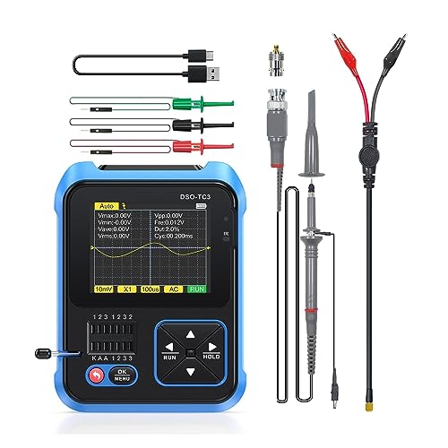 Digitales Oszilloskop TC3 Digitales Oszilloskop, 3-in-1-Funktion, Signalgenerator, Transistor-Tester, Spannungsprüfung, 500 kHz, 10 MS/s(Option) von LNHHG