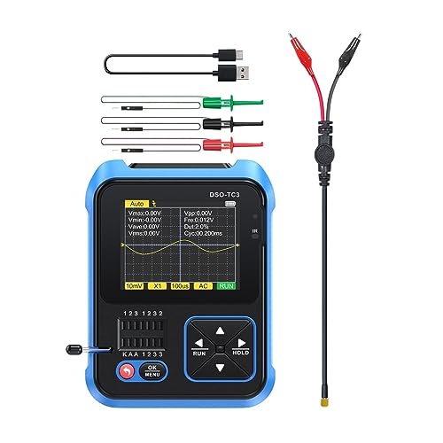Digitales Oszilloskop TC3 Digitales Oszilloskop, 3-in-1-Funktion, Signalgenerator, Transistor-Tester, Spannungsprüfung, 500 kHz, 10 MS/s(Standard) von LNHHG