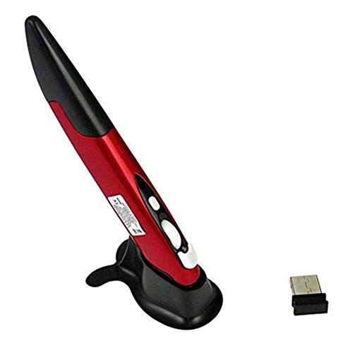 LNIMIKIY Kabellose optische Maus mit Stift, 2,4 GHz 500/1000 dpi, einstellbare Handschrift, Mini-Air-Maus für PC, Laptop, Rot von LNIMIKIY
