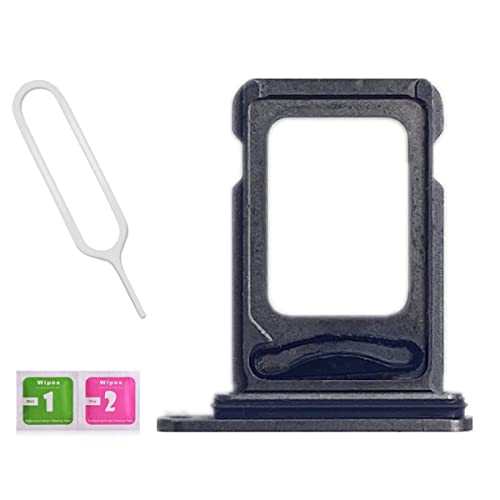 LNONLS Dual SIM Card Tray Slot Holder Ersatz für iPhone 14 Pro 6,1 Zoll/14 Pro Max 6,7 Zoll mit wasserdichtem Gummiring und SIM-Kartenfach offener Auswurfstift (Space Gray) von LNONLS