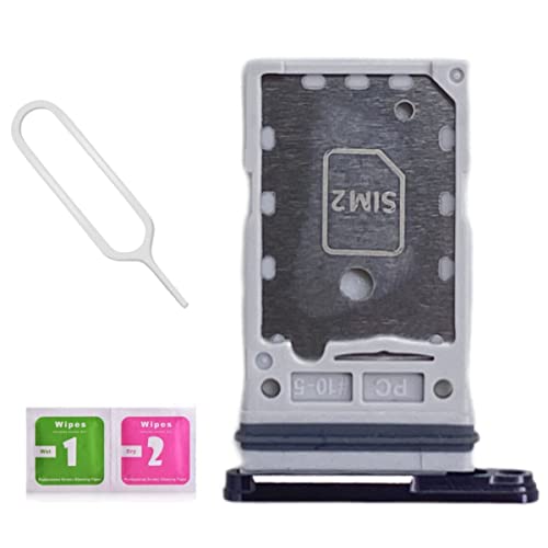 LNONLS Dual SIM Card Tray Slot Holder Replacement for Samsung Galaxy S23 5G G911B S23 Plus G916B with SIM Card Tray Open Eject Pin and SD Card Tray (All Carriers) (Phantom Black) von LNONLS