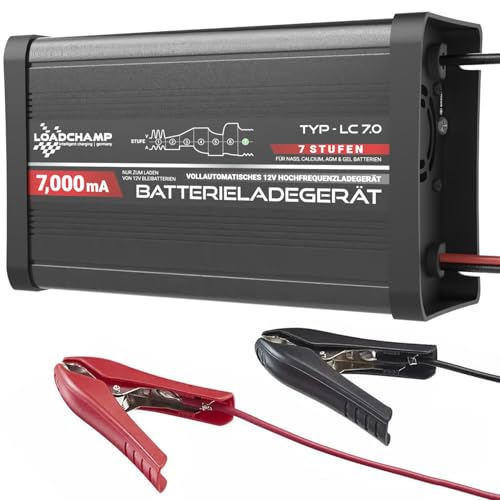 Loadchamp automatisches KFZ PKW Auto Batterie Ladegerät 12V AGM Gel Calcium Batterielader 7A von LOADCHAMP intelligent charging germany