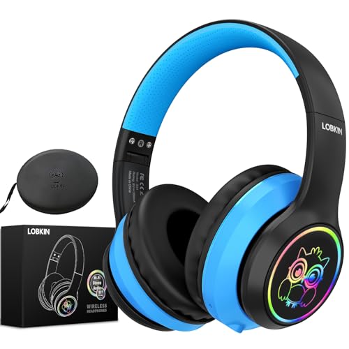 LOBKIN Kinder Kopfhörer mit Tasche, Kopfhörer Kabellos und Kabel Bluetooth für Kinder, Faltbar Einstellbar Over Ear Kopfhörer Kinder für Schule, Reisen LOBKIN Kinder Kopfhörer mit Tasche, Kopfhörer Kabellos und Kabel Bluetooth für Kinder, Faltbar Einstellbar Over Ear Kopfhörer Kinder für Schule, Reisen von LOBKIN