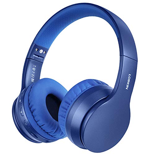LOBKIN Kabellose Bluetooth-Kopfhörer, Over-Ear-Stereo, faltbar, Hi-Fi-Stereo-Headset mit Mikrofon, unterstützt Freisprechfunktion und kabelgebundenen Modus für Handy, TV, PC, Laptop von LOBKIN