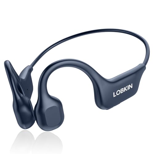 LOBKIN Knochenschall Kopfhörer, Open Ear Kopfhörer Kabellos Bluetooth Knochenschall, Bone Conduction Headphones für Fitness, Fahren, Laufen von LOBKIN