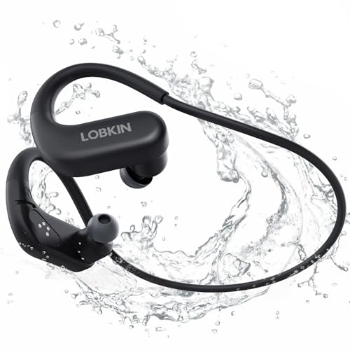 LOBKIN Knochenschall Kopfhörer Schwimmen, IPX8 Kopfhörer Wasserdicht Bluetooth 5.4 Open Ear In-Ear Kopfhörer mit 8G MP3 Player mit Ohrstöpsel für Schwimmen Laufen Radfahrer LOBKIN Knochenschall Kopfhörer Schwimmen, IPX8 Kopfhörer Wasserdicht Bluetooth 5.4 Open Ear In-Ear Kopfhörer mit 8G MP3 Player mit Ohrstöpsel für Schwimmen Laufen Radfahrer von LOBKIN