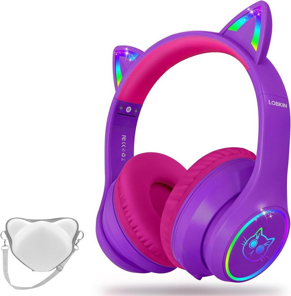 LOBKIN Kundenorientierte Lösungen Gaming-Headset (Stabile Tonübertragung, minimale Latenz und hochauflösendes Audio ohne Verzerrung, mit anpassbarem RGB-Lichtdesign um Katzenohren,Ohrmuscheln ermöglichen) von LOBKIN