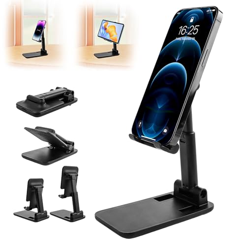 LOBVABA Handy Ständer, Universal Faltbar Handyhalterung,Handyständer für Alle Handys mit Einer Größe von 4 bis 13 Zoll-schwarz LOBVABA Handy Ständer, Universal Faltbar Handyhalterung,Handyständer für Alle Handys mit Einer Größe von 4 bis 13 Zoll-schwarz von LOBVABA