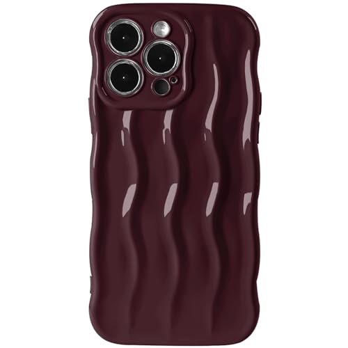 LOEV Kompatibel mit iPhone 15 Pro Max 6,7 Zoll Hülle, niedliches glänzendes Wasserwellen-Muster, lockiges Wellenrahmen-Design für Frauen Mädchen, weiches TPU, schlanke Passform, stoßfest, LOEV Kompatibel mit iPhone 15 Pro Max 6,7 Zoll Hülle, niedliches glänzendes Wasserwellen-Muster, lockiges Wellenrahmen-Design für Frauen Mädchen, weiches TPU, schlanke Passform, stoßfest, von LOEV