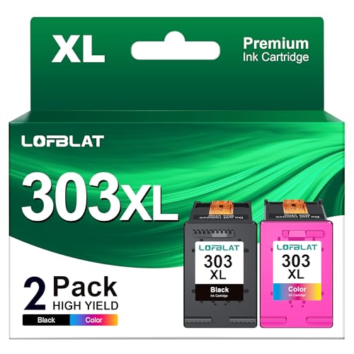 LOFBLAT 303 XL 303XL Multipack Druckerpatronen Ersatz für HP 303 303 XL Druckerpatronen Multipack für HP Envy 7830 Druckerpatronen für HP Envy Photo 6232 6230 6220 7130 7134 6234 (2er-Pack,303 303 XL) von LOFBLAT
