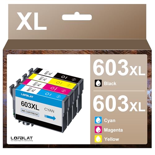 LOFBLAT 603XL Druckerpatronen, Kompatible für Epson 603 603 XL Druckerpatronen, für Epson Expression Home XP-3100 XP-4100 XP-2100 XP-2105 XP-3105 XP-4105 Workforce WF-2830 WF-2810 WF-2835 WF-2850 von LOFBLAT