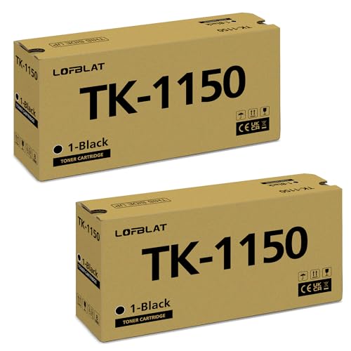 LOFBLAT TK-1150, 2 Schwarz, Kompatibel für Kyocera TK-1150 Toner-Kartusche Schwarz, für Kyocera ECOSYS M2135dn, ECOSYS M2635dn, ECOSYS M2735dw, ECOSYS P2235dn, ECOSYS P2235dw von LOFBLAT