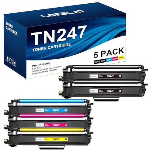 LOFBLAT TN-243CMYK TN247 Toner für Brother MFC L3750CDW TN-247 TN243 Toner für Brother MFC-L3750CDW DCP-L3550CDW MFC-L3770CDW HL-L3210CW HL-L3230CDW MFC-L3730CW DCP-L3517CDW TN243CMYK TN243 5er-Pack von LOFBLAT