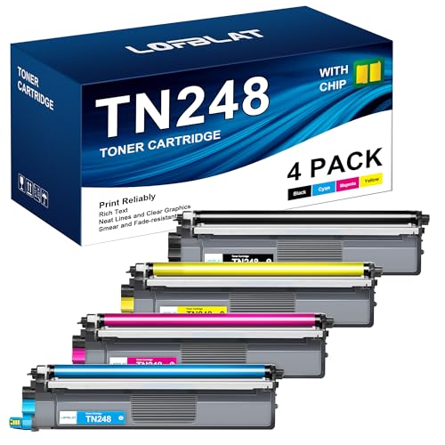 LOFBLAT TN248 TN-248CMYK TN-248VAL TN248XL Ersatz für Brother TN-248 TN248 Toner TN-248XL für Brother MFC-L3760CDW Toner DCP-L3560CDW MFC-L3740CDWE MFC-L3740CDW L8390CDW DCP-L3520CDW L3520CDWE,4 Pack von LOFBLAT