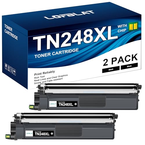 TN248 TN248XL Schwarz Toner Ersatz für Brother TN248 TN-248 Toner für TN-248XL Brother MFC-L3760CDW Toner MFC-L3740CDW MFC-L3740CDWE DCP-L3560CDW L8390CDW DCP-L3520CDW (2er Schwarz) von LOFBLAT
