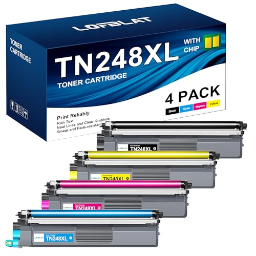 TN248 TN248XL TN-248CMYK TN-248VAL Ersatz für Brother TN-248 TN248 XL Toner für Brother MFC-L3760CDW Toner DCP-L3560CDW MFC-L3740CDWE MFC-L3740CDW L8390CDW DCP-L3520CDW L3520CDWE (4 Pack) von LOFBLAT