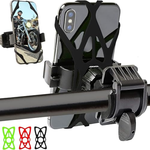 LOFERMA Handyhalterung für Fahrrad & Motorrad – Universelle Smartphone-Halterung mit 3 Gurten | Einfache Montage & Robuste Halterung | Ideal für Fahrradlenker & GPS-Navigation (Schwarz) von LOFERMA