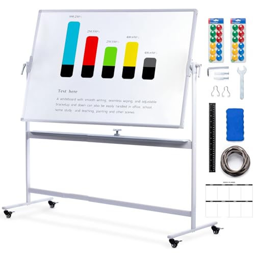 Magnetische Trockenlöschplatte mit Ständer – Doppelseitig, Tragbar, Ideal für Büros, Klassenzimmer und Präsentationen, Wischfest und Einfach zu Reinigen, 80×120cm Magnetische Trockenlöschplatte mit Ständer – Doppelseitig, Tragbar, Ideal für Büros, Klassenzimmer und Präsentationen, Wischfest und Einfach zu Reinigen, 80×120cm von LOFERMA