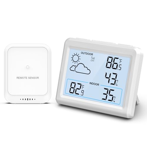 LOFICOPER Wetterstation, kabellos, Thermometer, Hygrometer, digital, für den Innen- und Außenbereich, mit Sensoren, elektronisches Thermo-Hygrometer, Wettervorhersage, Max/Min-Aufnahme LOFICOPER Wetterstation, kabellos, Thermometer, Hygrometer, digital, für den Innen- und Außenbereich, mit Sensoren, elektronisches Thermo-Hygrometer, Wettervorhersage, Max/Min-Aufnahme von LOFICOPER
