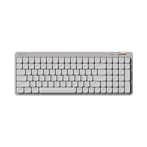 Flow Lite100 Tasten Low Profile Mechanische Tastatur, Swappable Wiederaufladbare Kabellose Tastatur mit 2.4G Empfänger, Bluetooth und Kabelanschluss für Windows, Mac/Linear Switches(Marmor)US-Layout von LOFREE