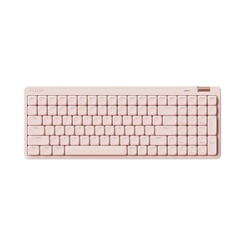 Flow Lite100 Tasten Low Profile Mechanische Tastatur, Swappable Wiederaufladbare Kabellose Tastatur mit 2.4G Empfänger, Bluetooth und Kabelanschluss für Windows,Mac Linear Switches(Flamingo)US-Layout von LOFREE