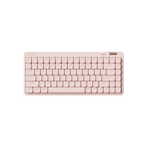 Flow Lite84 Tasten Low Profile Mechanische Tastatur, Swappable Wiederaufladbare Kabellose Tastatur mit 2.4G Empfänger, Bluetooth und Kabelanschluss für Windows, Mac/Linear Switches(Flamingo)US-Layout von LOFREE