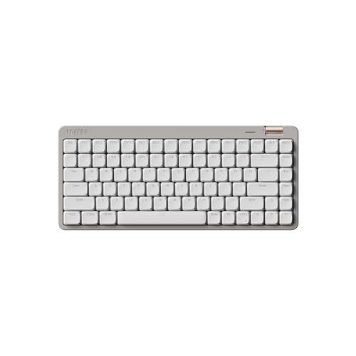 Flow Lite84 Tasten Low Profile Mechanische Tastatur, Swappable Wiederaufladbare Kabellose Tastatur mit 2.4G Empfänger, Bluetooth und Kabelanschluss für Windows,Mac/Linear Switches(Marmor) US-Layout von LOFREE