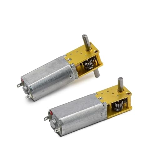 050 Worm Gear electronic starter DC3V/6V/12V Slow Speed Large Torque L-type Metal Gearbox 90 degree vertical shaft Geared electronic starter Motor Drivers((F)190-762rpm,Dual Shaft) von LOFWSGPRX