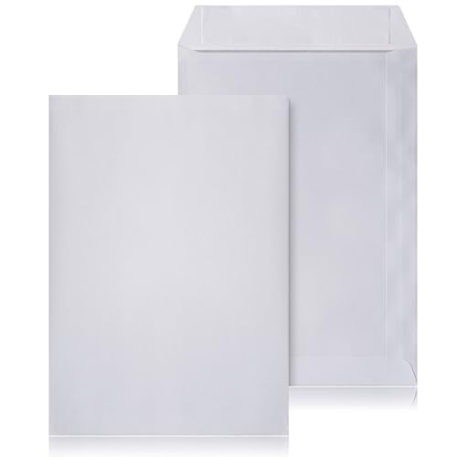LOGIC PACK Briefumschläge DIN B5 ohne Fenster Selbstklebend - Kuvert B5 Umschläge Weiß - Briefumschlag 176 x 250 mm - Briefkuvert ohne Fenster Versandtaschen B5 - Große Briefhüllen (500 Stück) von LOGIC PACK