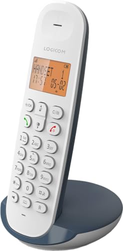 Logicom Iloa 150 Schnurloses Festnetztelefon ohne Anrufbeantworter – Solo – analoge und DECT-Telefone – Schiefer von LOGICOM