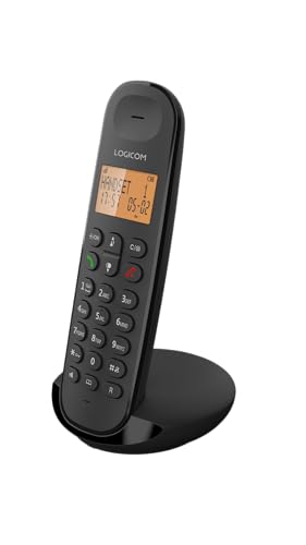 Logicom Iloa 150 Schnurloses Festnetztelefon ohne Anrufbeantworter – Solo – analoge und DECT-Telefone – Schwarz von LOGICOM