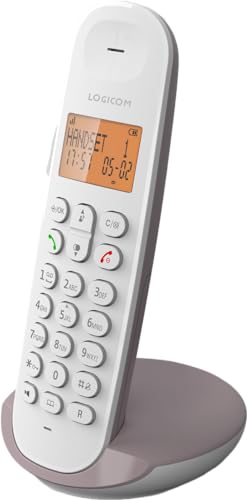 Logicom Iloa 150 Schnurloses Festnetztelefon ohne Anrufbeantworter – Solo – analoge und DECT-Telefone – Taupe von LOGICOM