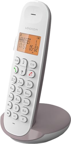 Logicom ILOA 150 Schnurloses Festnetztelefon ohne Anrufbeantworter – Solo – analoge und dect-Telefone – Taupe von LOGICOM