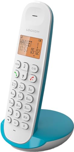 Logicom Iloa 150 Schnurloses Festnetztelefon ohne Anrufbeantworter – Solo – analoge und DECT-Telefone – Türkis von LOGICOM