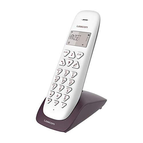 Telefon Fixed Wireless - Schnurlostelefon mit Anrufbeantworter - Solo - analoge und DECT-Telefone - Vega Logicom 155T Drahtlose Festnetz Answering mit Aubergine von LOGICOM