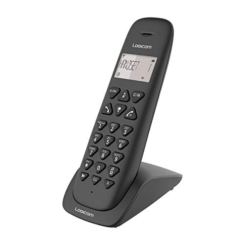 Wireless Phone Fest - Festnetz WLAN ohne Voicemail - Solo - Analoge Telefone und DECT - Logicom Vega 150 Festnetz Wireless-Schwarz von LOGICOM