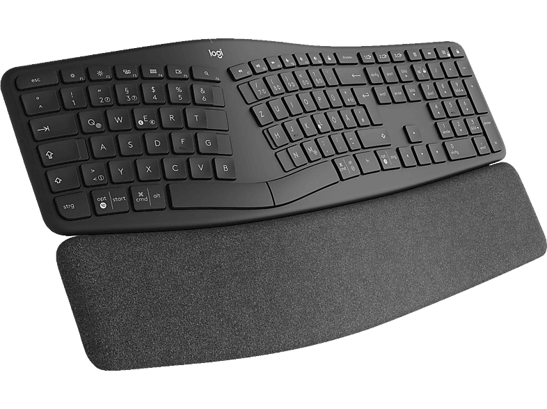 LOGITECH ERGO K860, Handballenauflage, ergonomische, Tastatur, Sonstiges, kabellos, Schwarz von LOGITECH