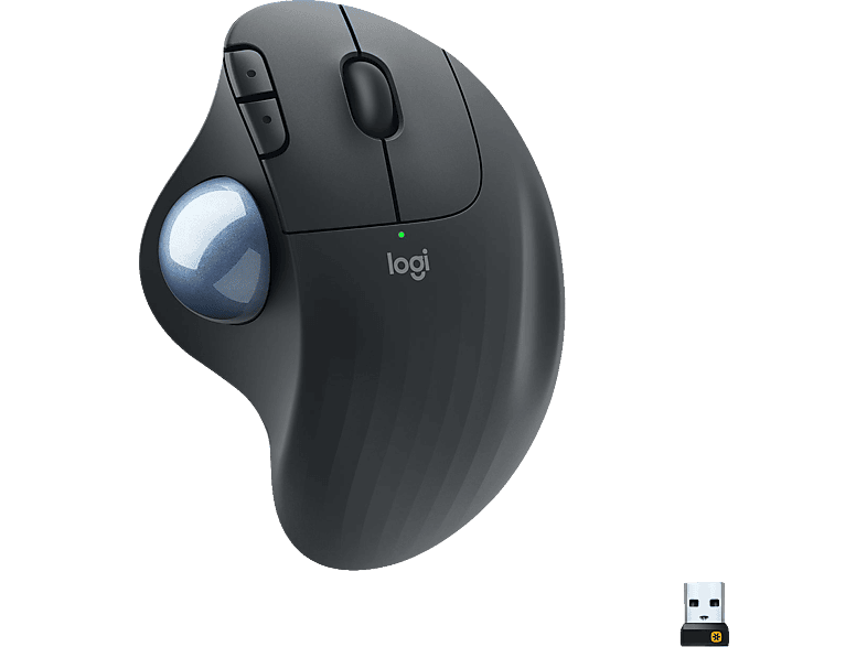 LOGITECH ERGO M575 Wireless Trackball Maus - ergonomisches Design, Windows, PC & Mac Ergo-Maus, Graphite von LOGITECH