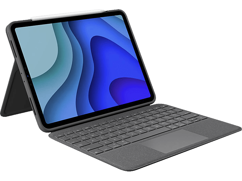 LOGITECH Folio mit Trackpad und Smart Connector für iPad Pro 11“ (1., 2., 3. 4. Generation) Touch-Tastatur-Case Graphite von LOGITECH