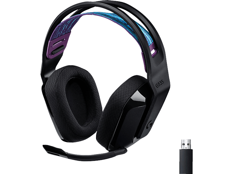 LOGITECH G535 LIGHTSPEED, Over-ear Gaming Headset Schwarz von LOGITECH