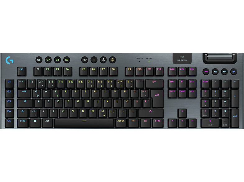 LOGITECH G915 X LIGHTSPEED Double-Shot-PBT-Tastenkappen, für PC/Mac, Gaming-Tastatur, kabellos, Schwarz LOGITECH G915 X LIGHTSPEED Double-Shot-PBT-Tastenkappen, für PC/Mac, Gaming-Tastatur, kabellos, Schwarz von LOGITECH