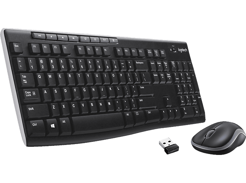 LOGITECH MK270, Tastatur & Maus Set, kabellos, Schwarz von LOGITECH