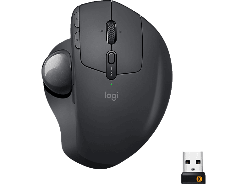 LOGITECH MX ERGO, ergonomisches Design, Advanced Wireless Trackball Maus, Schwarz von LOGITECH