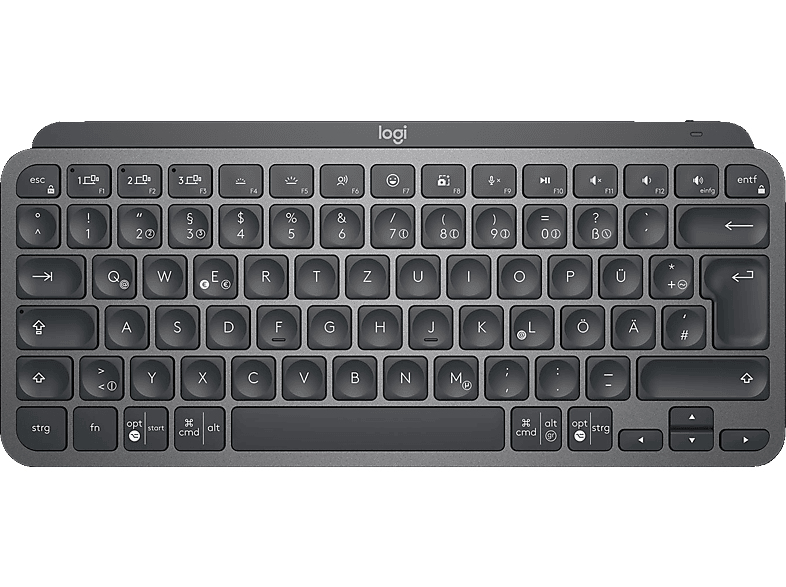 LOGITECH MX Keys Mini, Kompakt, Kabellos, Tastatur, Sonstiges, kabellos, Graphite von LOGITECH