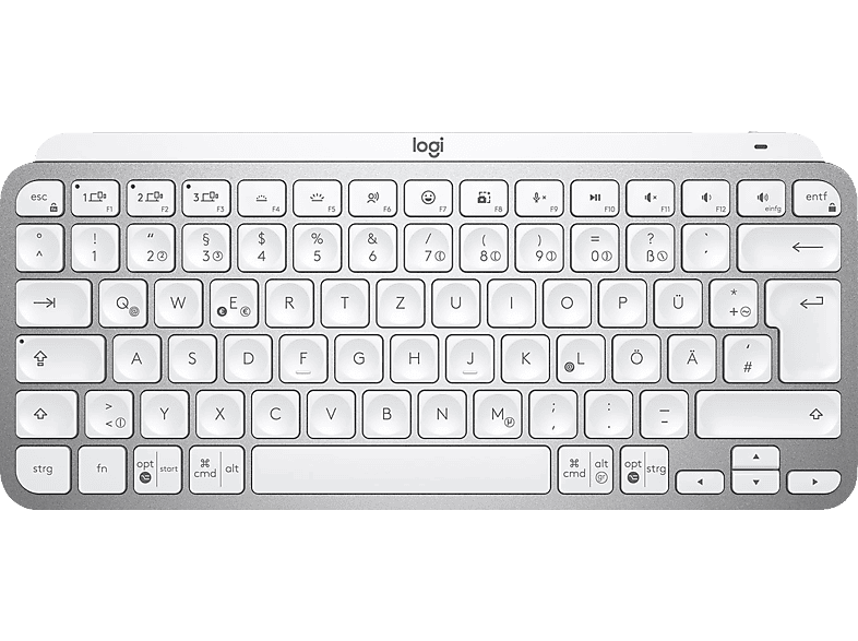 LOGITECH MX Keys Mini, Kompakt, Kabellos, Tastatur, Sonstiges, kabellos, Pale Grey von LOGITECH