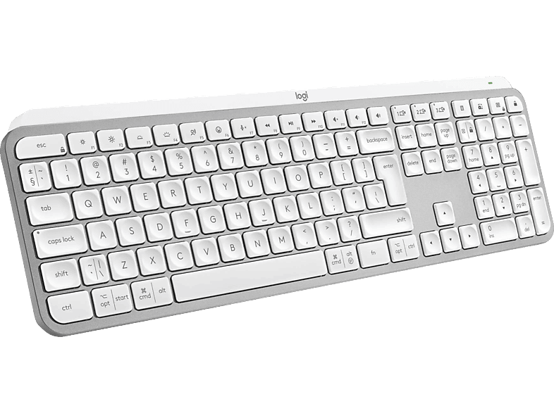 LOGITECH MX Keys S für Windows PC, Linux, Chrome, Mac, Tastatur, Sonstiges, kabellos, Pale Grey von LOGITECH