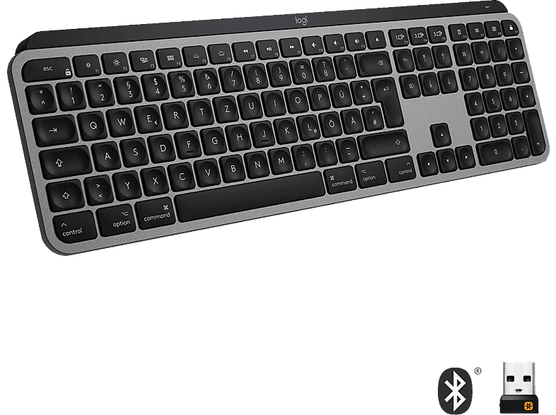 LOGITECH MX Keys für Mac , Tastatur, Sonstiges, kabellos, Space Grau von LOGITECH