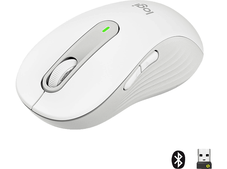 LOGITECH Signature M650 L kabellose Maus, Weiß von LOGITECH
